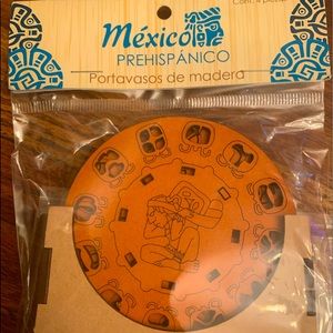 Mayan drink coasters made in a México